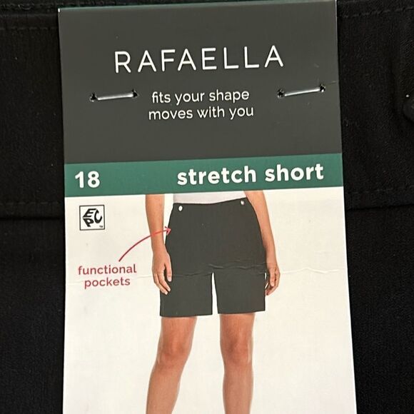 NEW Rafaella Black Stretch Shorts - Picture 1 of 6